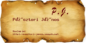 Pásztori János névjegykártya